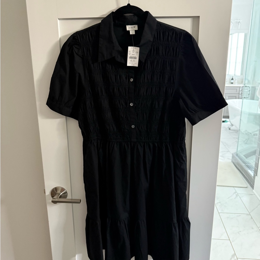 Jcrew NWT Black Short Sleeve Dress
